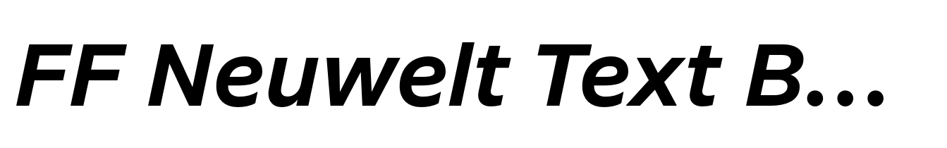 FF Neuwelt Text Bold Italic